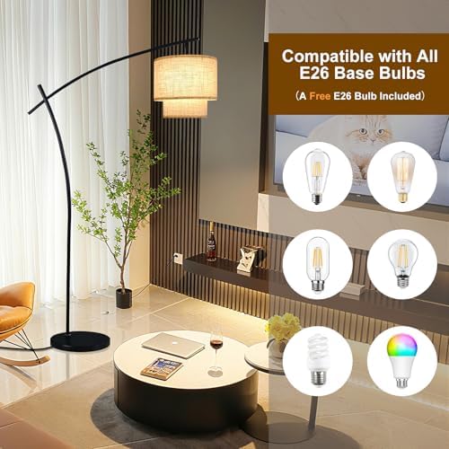Lightdot Arc Floor Lamp Modern 3000K Dimmable Standing Lamp for Living Room - Image 2