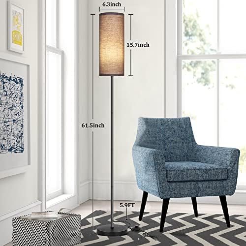PARTPHONER Floor Lamp for Living Room, Modern Standing Lamps with Lampshade, Minimalist Tall Lamp with Foot Switch for Living Room, Bedroom, Kids Room, Office(Bulb Not Included) - Image 4