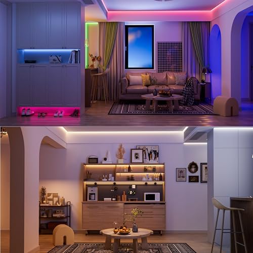 PAUTIX COB LED Strip Lights,32.8ft RGB+CCT 2700K-6500K White LED Lights,Dimmable Color Changing RGB LED Strip Light,with Remote/APP Control,for Kitchen Cabinets,Ceiling,Party DIY Lighting Projects - Image 5