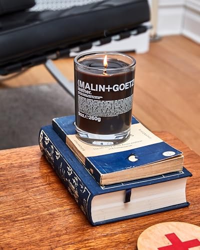 MALIN+GOETZ 9oz Scented Candle | Hand-Poured Soy Wax with Unique Fragrance Blends | Clean-Burning, Vegan & Cruelty-Free | Bergamot, Sage, Otto, Tomato, Strawberry, Cannabis, Dark Rum & Leather - Image 4