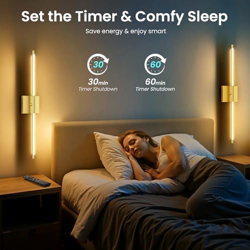 10000mAh Rechargeable Wall Lights, Gold, 29 Inch, 3CCT, 2 Pack - Image 6