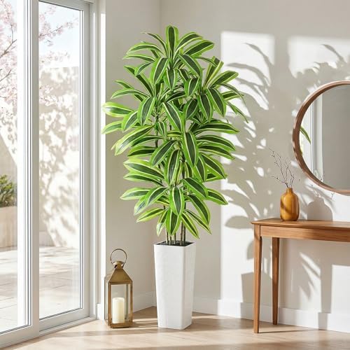 Artificial Yellow Dracaena Tree 7FT, Tall Fake Plants Indoor - Image 2