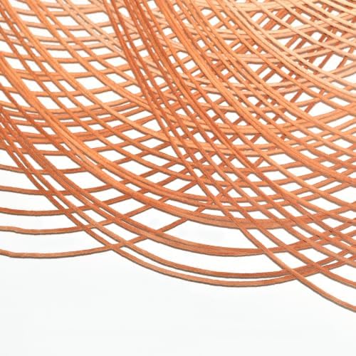 Macrame Wall Hanging Orange Boho Fiber Art Large Decor 57"W*31"L - Image 7