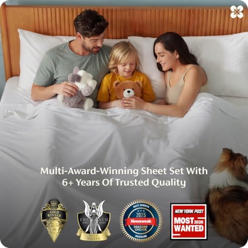 Bedsure PureWoven 100% Rayon Derived from Bamboo, Full Size Sheets, 4 PCS - Image 3