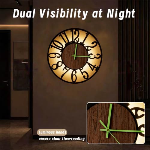 Glow in The Dark 24’’ Large Wall Clock Battery Operated - Image 4