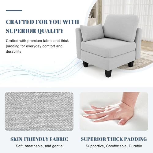 Sectional Sleeper Sofa 8 Seaters Modular Sleeper Sofa Couch - Image 5