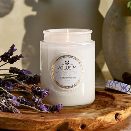 Voluspa Mountain Lavender Chamomile Candle Jar, 18 oz - Image 2