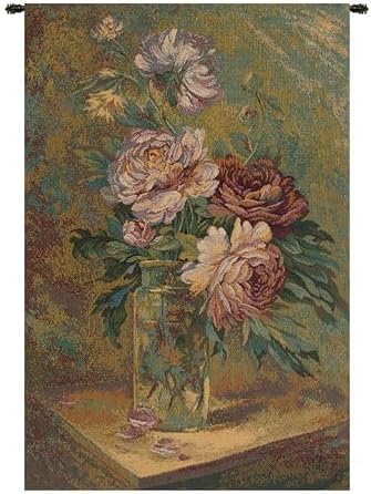 Alberto Passini Vaso Di Fiori Floral Tapestry Wall Hanging 19 x 12 in by CCharlotteHomeFurnishings