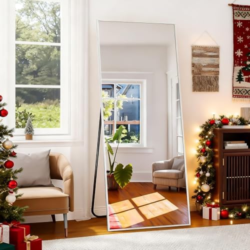 BEAUTYPEAK Full Length Mirror with Stand, 56"x21" Floor Mirror, Silver - Image 7