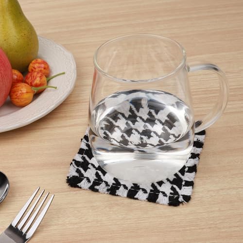 6-Piece Linen Coaster Set with Tassel Trim - Image 5