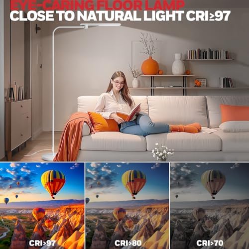 Honeywell LED Floor Lamp Dimmable Gooseneck Reading Living Room Bedroom 77" - Image 6