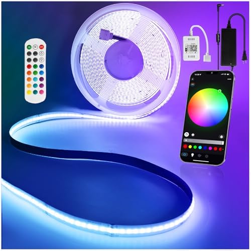 RGBW COB LED Strip Light 32.8FT,6720 LEDs 12mm Flexible Led Light for Home by Sumaote