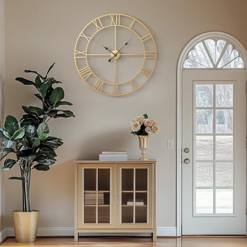 Cuspin Large Gold Wall Clock 36 Inch Decorative Wall Clocks for Living Room - Image 3