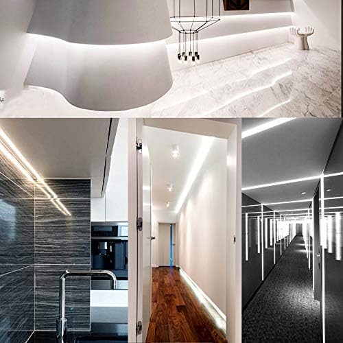 COB LED Strip, 16.4ft White LED Strip Light, Dimmable LED Light Strip 6000K Bright Daylight White, CRI92+, 8mm Width, 24V Flexible LED Tape Light for TV, Bedroom, Kitchen Cabinet, Closet, Home. - Image 5