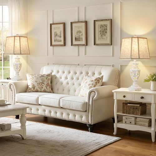 EJIAXIN Lamps for Night Stands Set of 2-23.5" Boho Bedside Lamp with USB A+C and Nightlight - Cream Rustic Carved Resin Farmhouse Table Lamp for Bedrooms, End Tables, Living Room, Bulbs Included - Image 6