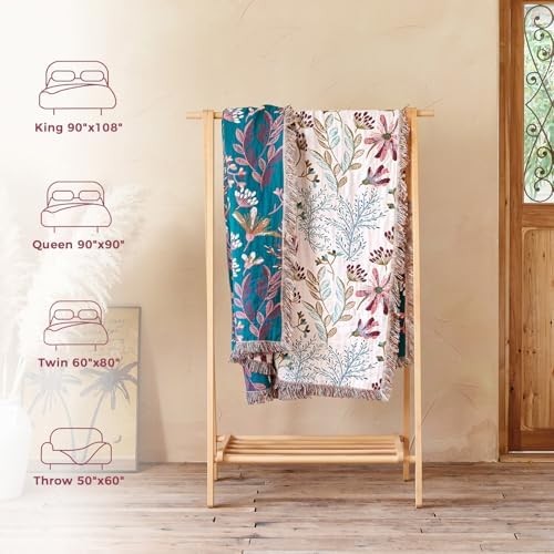 LUTBM Boho Throw Blanket for Couch 50"x60", Cotton Decorative Bed Throw - Image 6