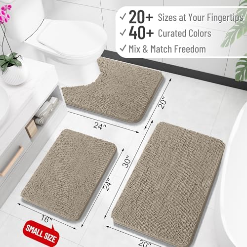 OLANLY Bathroom Rugs 34x21, Extra Soft Absorbent Chenille Bath Rugs - Image 2