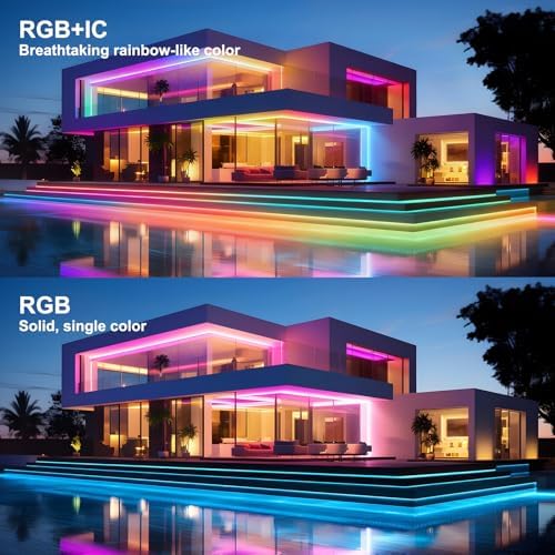 20FT COB RGB+IC LED Strip Lights, IP67 Outdoor 24V RGB LED Lights - Image 6