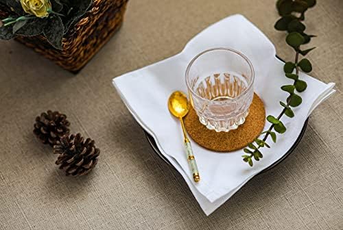 100% Pure Linen Dinner Cloth Napkins 15 x 15 Inch White - Set of 6 Pack European Flax Natural Fabric Washable for Home and Kitchen - Image 5