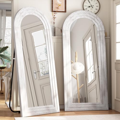 ZHUNFA Arched Full Length Mirror with Solid Wood Frame - Image 6