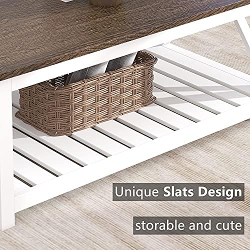 ChooChoo 40" Farmhouse Coffee Table with A-Frame Design for Living Room - Image 5