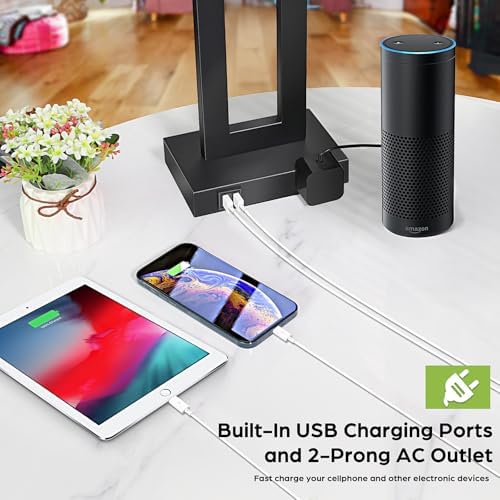 TOBUSA 22" Modern Touch Control Table Lamp Set of 2 with 2 USB Ports - Image 5
