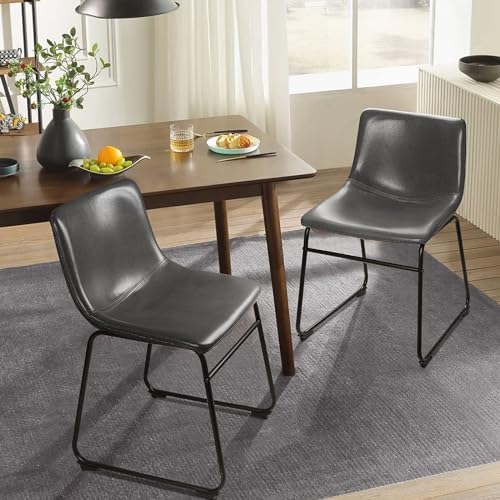 Waleaf Dining Chairs Set of 4, 18" Faux Leather Counter Height Bar Stools - Image 5