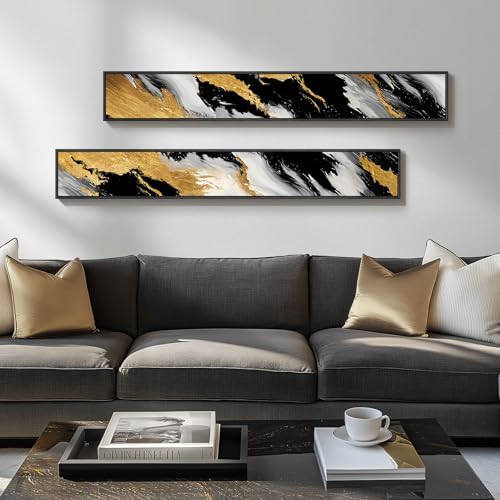 Large Framed Neutral Abstract Vertical Wall Art Decor for Hallway, 2 Piece - Image 4