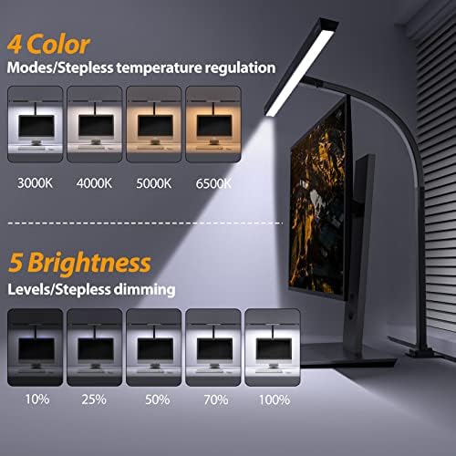 Quntis Eye-Care Architect LED Desk Lamp with Clamp for Home Office - Image 3