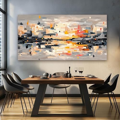 Abstract Wall Art Decor Large Wall Art for Living Room Abstract Canvas Art Wall Decor Modern Colorful Wall Art Prints Canvas Wall Art Pictures Artwork for Walls Bedroom Office Decor 29" X 58" - Image 4