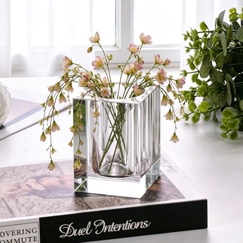 KAMMAK Glass Vase, Transparency Hand Blown Decorative Vase - Image 4