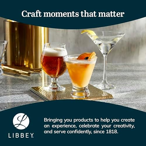 Libbey Vina Glassware Set, Classic, Triangular Martini Glasses Set of 6 for Martinis, Cocktails, Clear Cosmopolitan Glasses for Parties, Weddings - Image 6