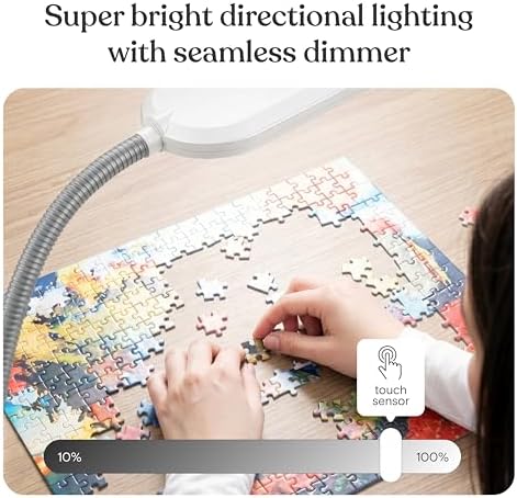 Brightech Litespan LED 2nd Edition Reading Floor Lamp with Cool, Soft & Warm White LED's - Built-in Dimmer - Adjustable Design Pivots in Any Direction - Energy Saving 12 Watts - Alpine White - Image 5