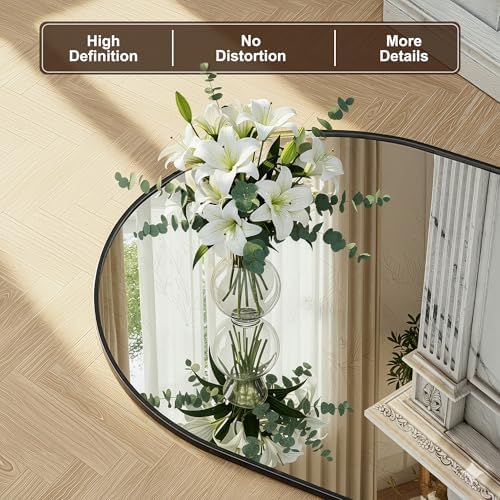 FICTOR 35" x 55" Arched Bathroom Vanity Mirror for Over Sink, Black - Image 3