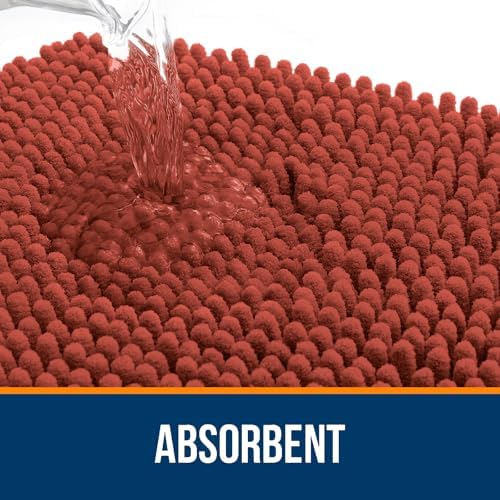 OLANLY Toilet Rugs U-Shaped 24x20, Soft Absorbent Chenille Contour Rugs - Image 4