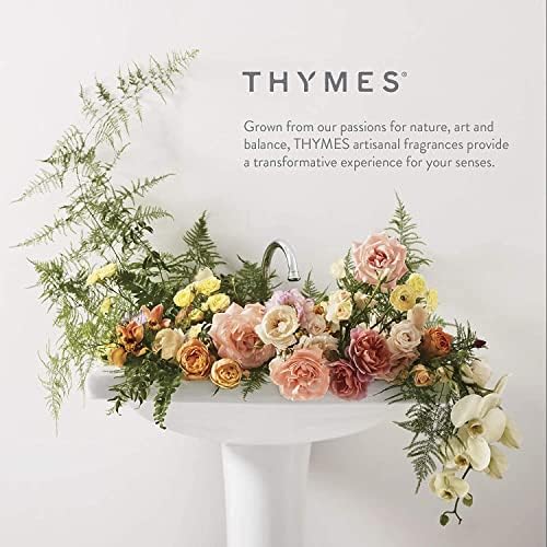 Thymes Petite Reed Diffuser Set – Includes Rattan Wood Sticks, Fragrance Oil, & Glass Bottle – Home Fragrance Oil Diffuser – Luxury Home Decor – Guest Bathroom Essentials (Washed Linen, 4 fl oz) - Image 4