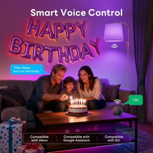 Smart RGB Arc Floor Lamp, 65", App Control, Compatible with Alexa - Image 2