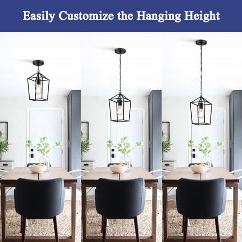 Sheetea 2 Pack Pendant Lights Kitchen Island, Modern Black Light Fixtures - Image 3