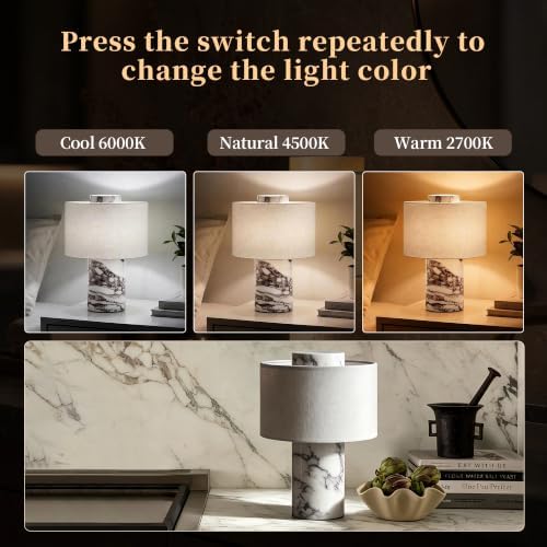Plug-in Marble Table Lamp, Natural Stone Lamps Luxury Decorative Table Lamp - Image 5