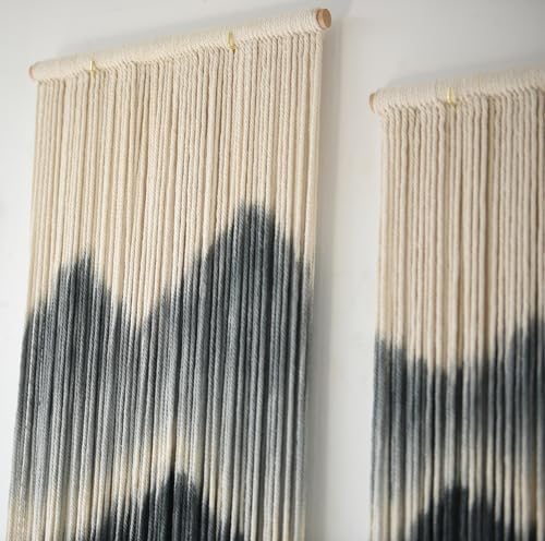 5Pcs Macrame Wall Hanging Dip Dyed Mountain Wall Decor Handmade Yarn Art - Image 6