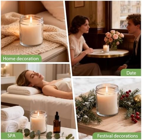 12 PCS 8oz Large Eucalyptus Scented Long Lasting Pure Soy Wax Candles | Calming Home Fragrance | Premium Bulk Gift Set | Wedding Favors, Spa, Hotel & Corporate Events - Image 5