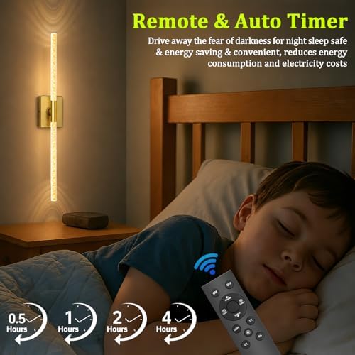 iThird Battery Operated Wall Sconces Set of 2, 10000mAh, Gold Bubble - Image 5