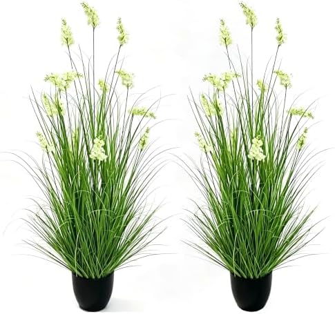 3 Ft White Artificial Hyacinth Flowers, 2 Pack, Potted Faux Plants by Unknown