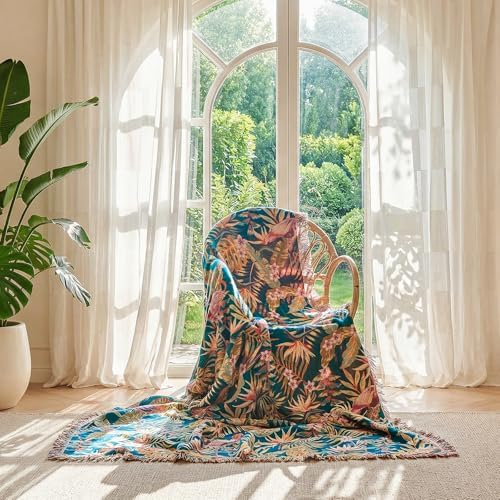 LUTBM Boho Throw Blanket for Bed 60"x80", All Season Cotton Couch Blankets - Image 5