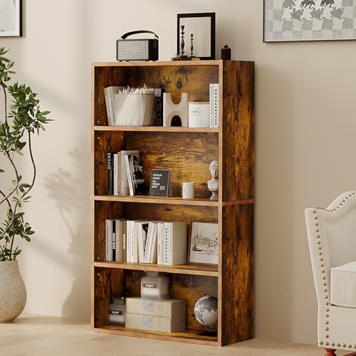 Sweetcrispy 4 Shelf Bookcase Open Display Bookshelf Storage Organizer - Image 2