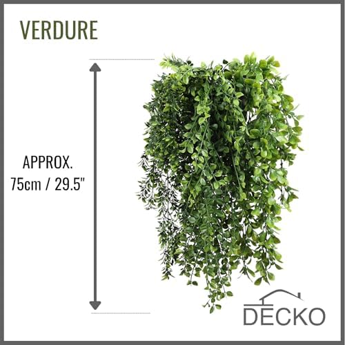 DECKO Artificial Plants - Fake Plants & Flowers Indoor and Outdoor - UV Resistant Flora for Living Room, Balcony, Patio, Kitchen etc - Faux Greenery - Sylva Collection (2 Sets of 3 Plantable Stems) - Image 6