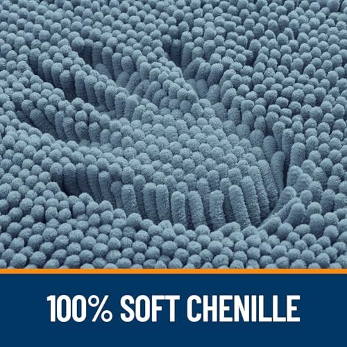 OLANLY Large Bathroom Rugs 59x35, Extra Soft Absorbent Chenille Bath Rugs - Image 3