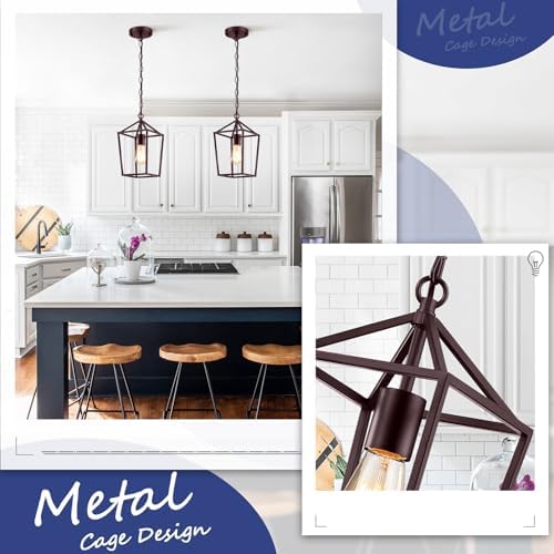 Sheetea 2 Pack Pendant Lights Kitchen Island, Farmhouse Light Fixtures - Image 4