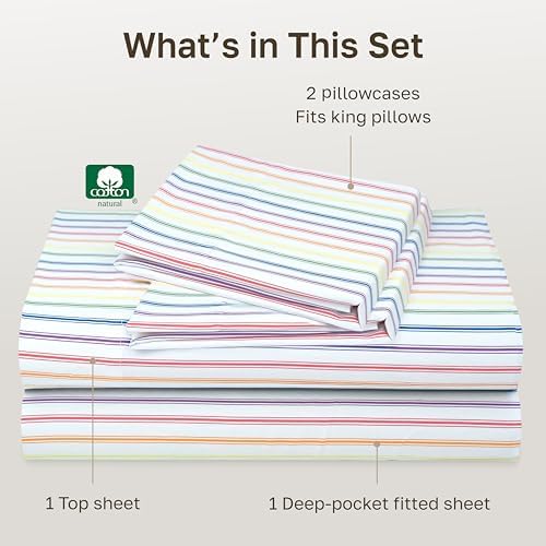 California Design Den Soft 100% Cotton King Bedsheets Set - Image 4