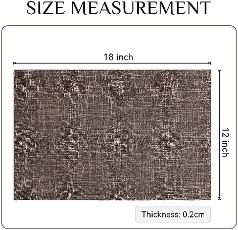 Softalker Faux Linen Cloth Placemats Set of 6-12 x 18 Inch, Natural - Image 6